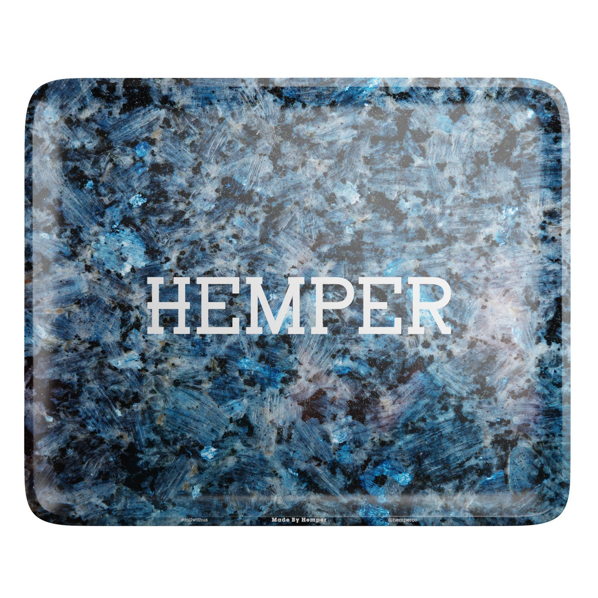 HEMPER  - Luxe Marble Black/Blue Rolling Tray - view 3
