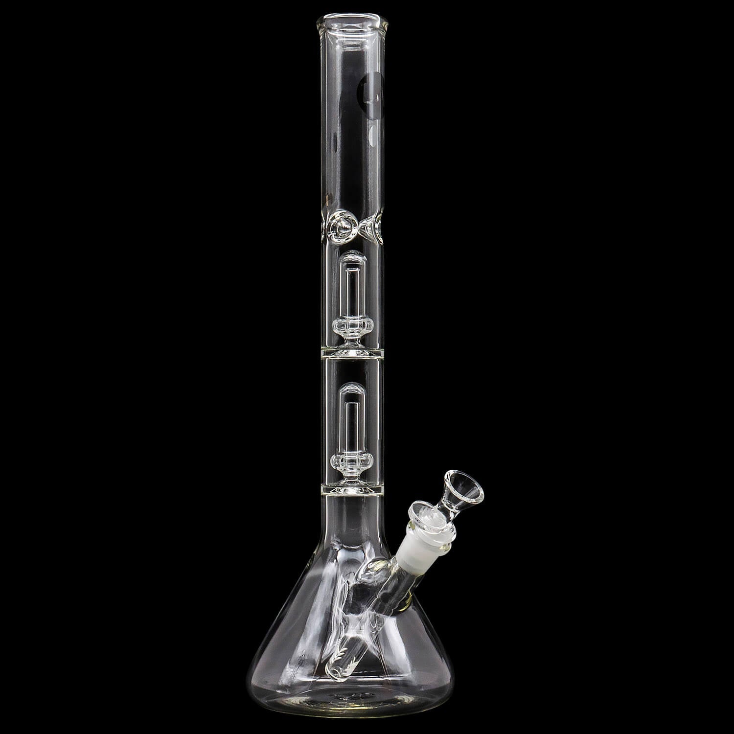"Champ" Single or Double Showerhead Perc Beaker Bong - view 13
