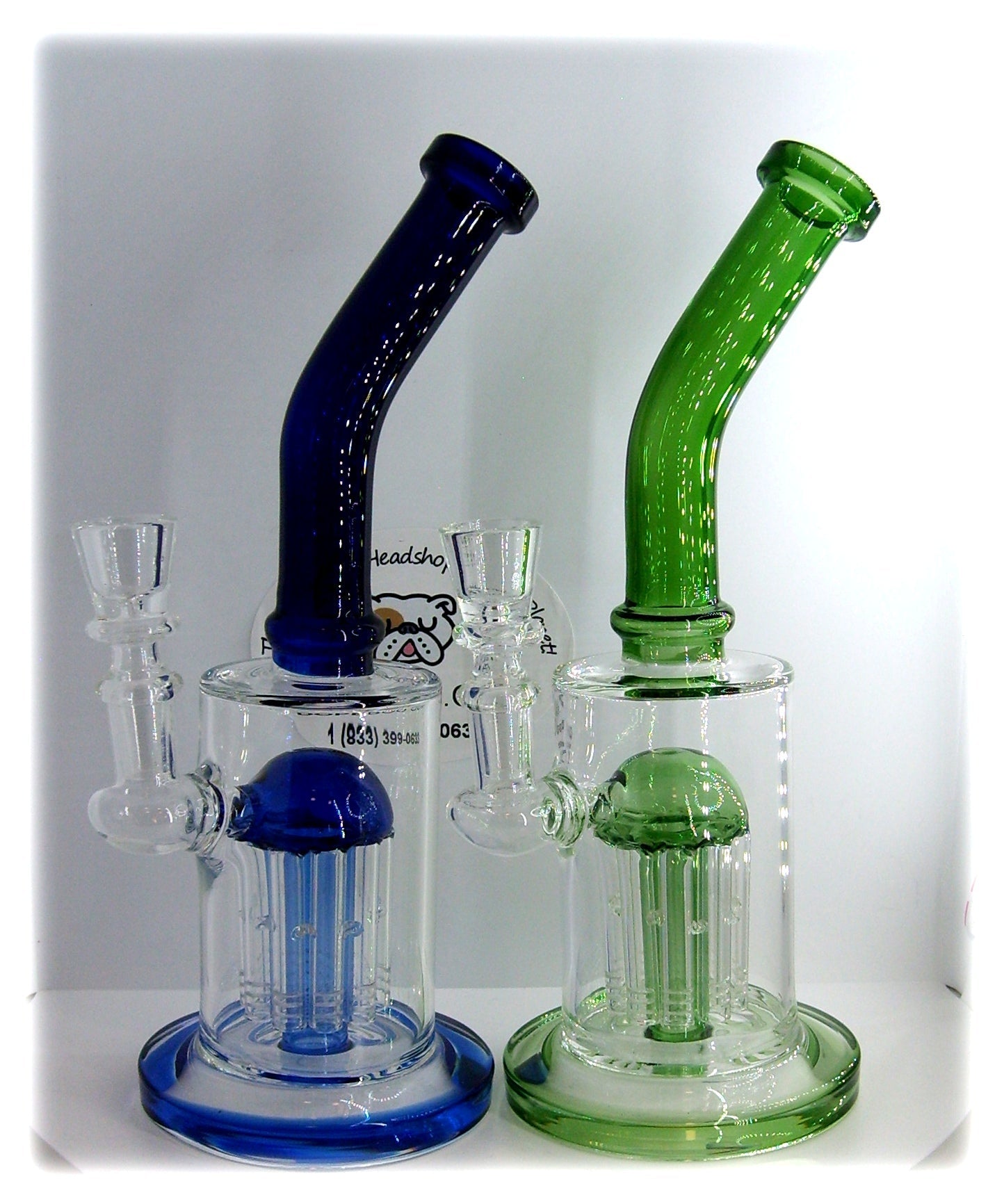 10" Water Pipe with Tree Perc & Bent Neck - view 6
