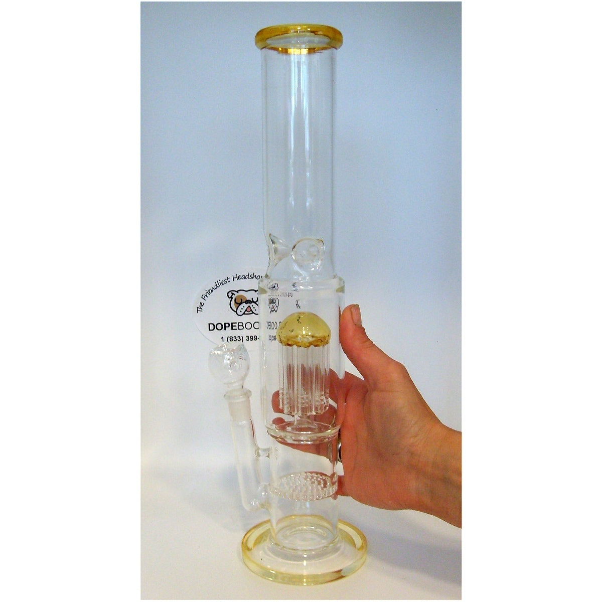 14" Straight Shooter Bong with Honeycomb & Tree Perc - view 3