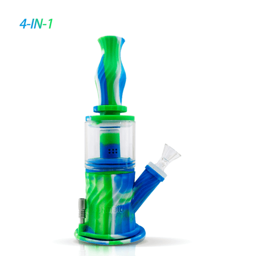 Waxmaid 4 in 1 Double Percolator Silicone Water Pipe - East Loud