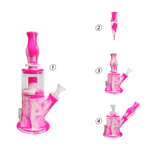 Waxmaid 4 in 1 Double Percolator Silicone Water Pipe - view 7