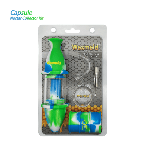 Waxmaid Upgraded Capsule Silicone Glass Nectar Collector Kit - East Loud