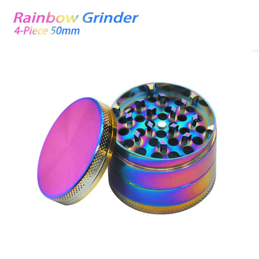 Waxmaid 4-Piece Rainbow Dry Herb Grinder 50mm - East Loud