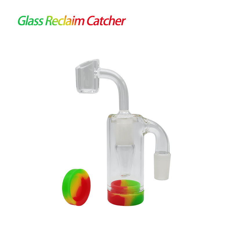 14MM Male Joint Bubbler 90° Glass Reclaim Catcher - East Loud