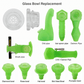 18mm Glass Bowl Replacement for Waxmaid Handpipes and Silicone Bowls (2 Pack) - view 5
