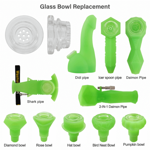 18mm Glass Bowl Replacement for Waxmaid Handpipes and Silicone Bowls (2 Pack) - view 5