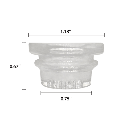 18mm Glass Bowl Replacement for Waxmaid Handpipes and Silicone Bowls (2 Pack) - view 4