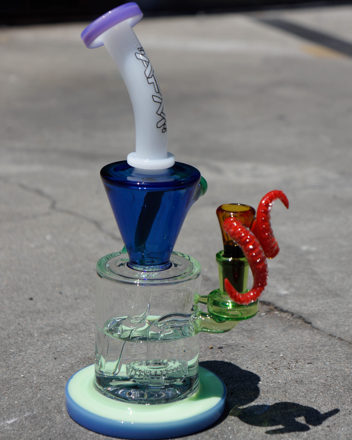 10" Drain Glass Incycler Rainbow Dab Rig Bundle - view 2