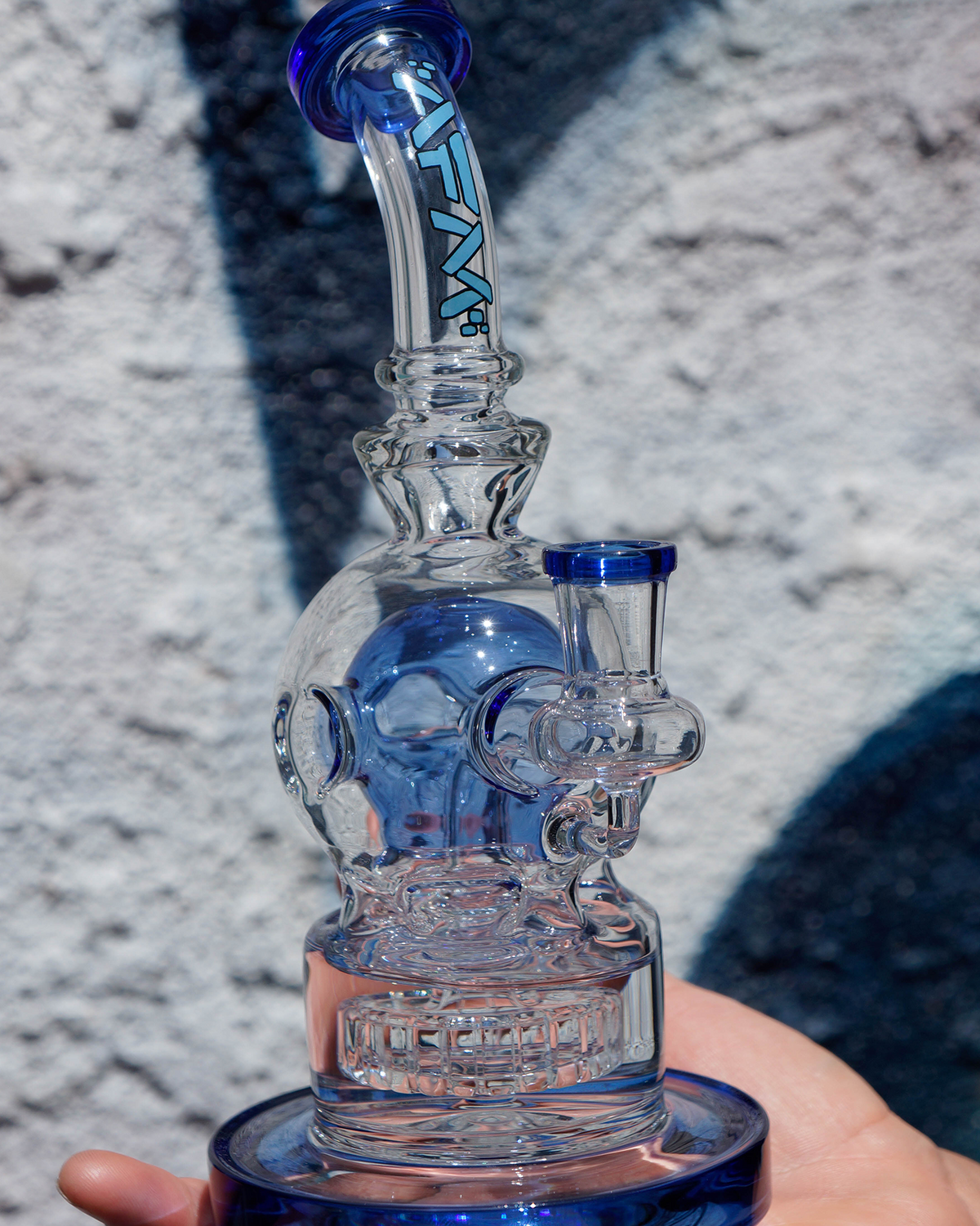 9" Swiss Shower-head Perc Glass Dab Rig - view 2