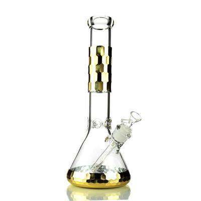 14 Inch Diamond Cut Designer Beaker Bong - Thick Glass 7mm - view 7