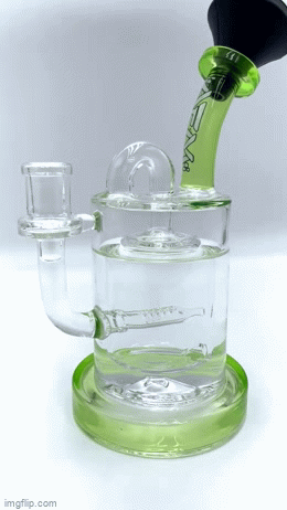 8" Pump Color Glass Recycler Dab Rig - view 5