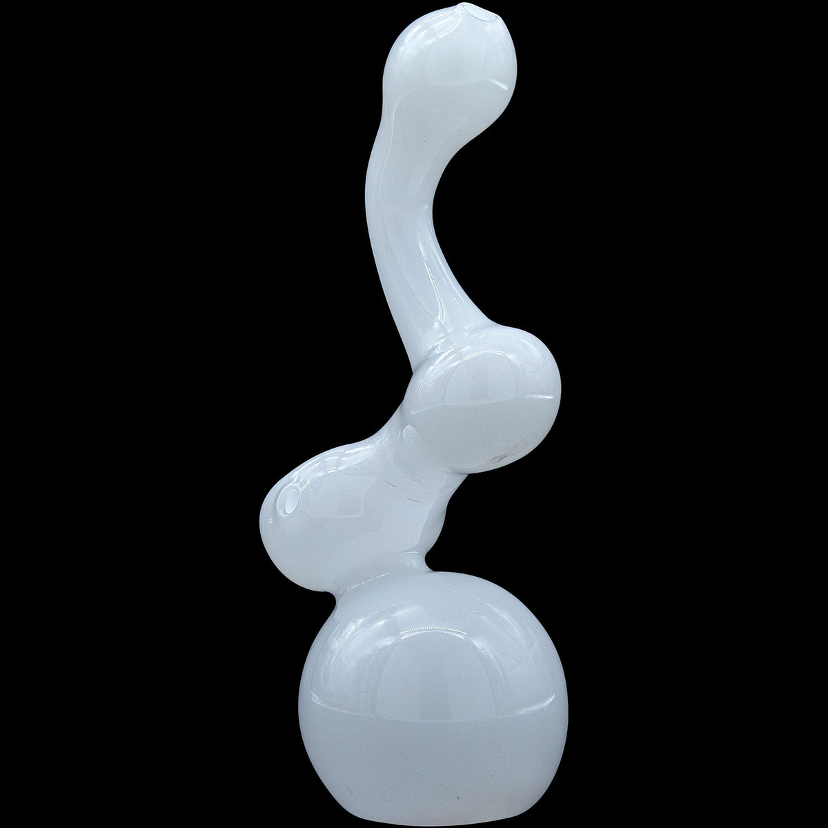 "Ivory Sherlock" Glass Sherlock Bubbler Pipe