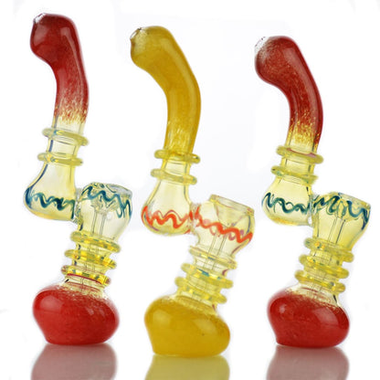 8" Ring Body Fume Glass Frit Bubbler - East Loud