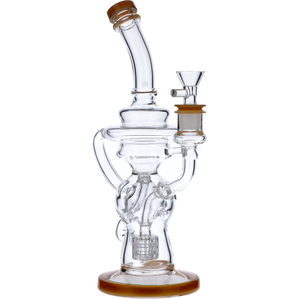 Bent Neck Water Pipe w/Bowl & Quartz-Topaz(RCL-L-H02TZ) - view 5