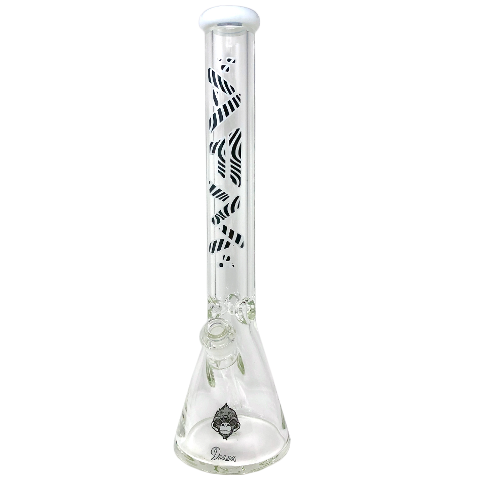 18" Trippy 9mm Glass Beaker Bong - East Loud
