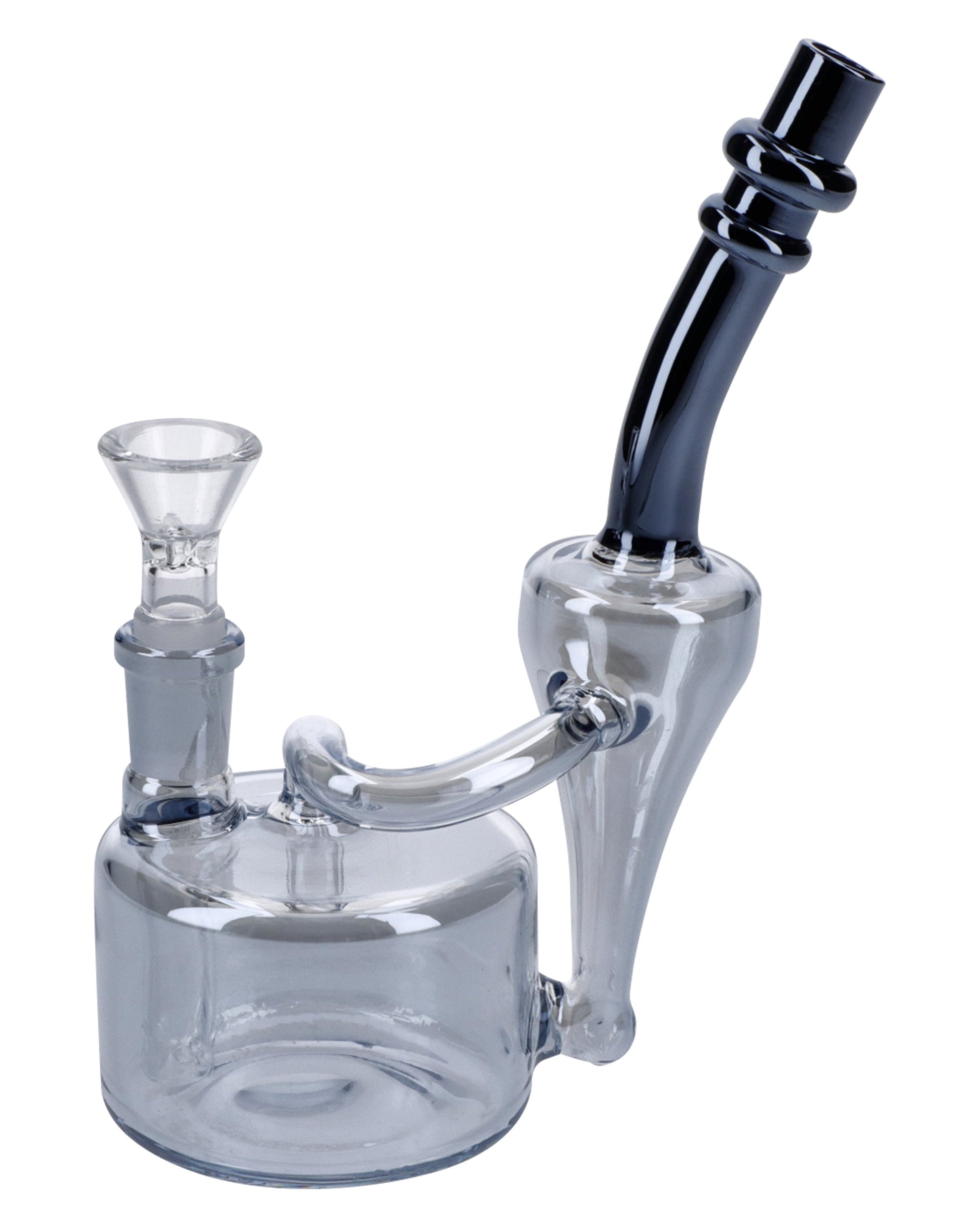 Electronic Painting Bubbler w/Bowl & Quartz-Smoke-6in(RCL-S-Y01SK) - view 4