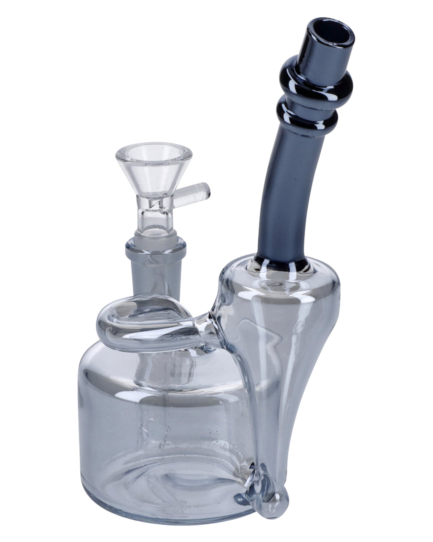 Electronic Painting Bubbler w/Bowl & Quartz-Smoke-6in(RCL-S-Y01SK) - view 5