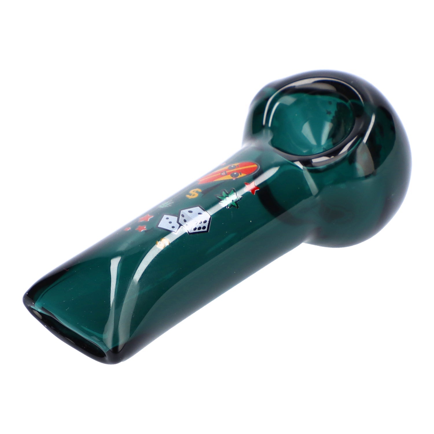 4" Pineapple Express Hand Pipe - Transparent Teal - view 5