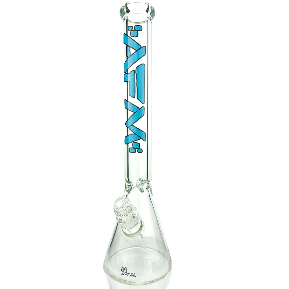 18" Heavy Boi Clear Glass 9mm Beaker Bong - East Loud