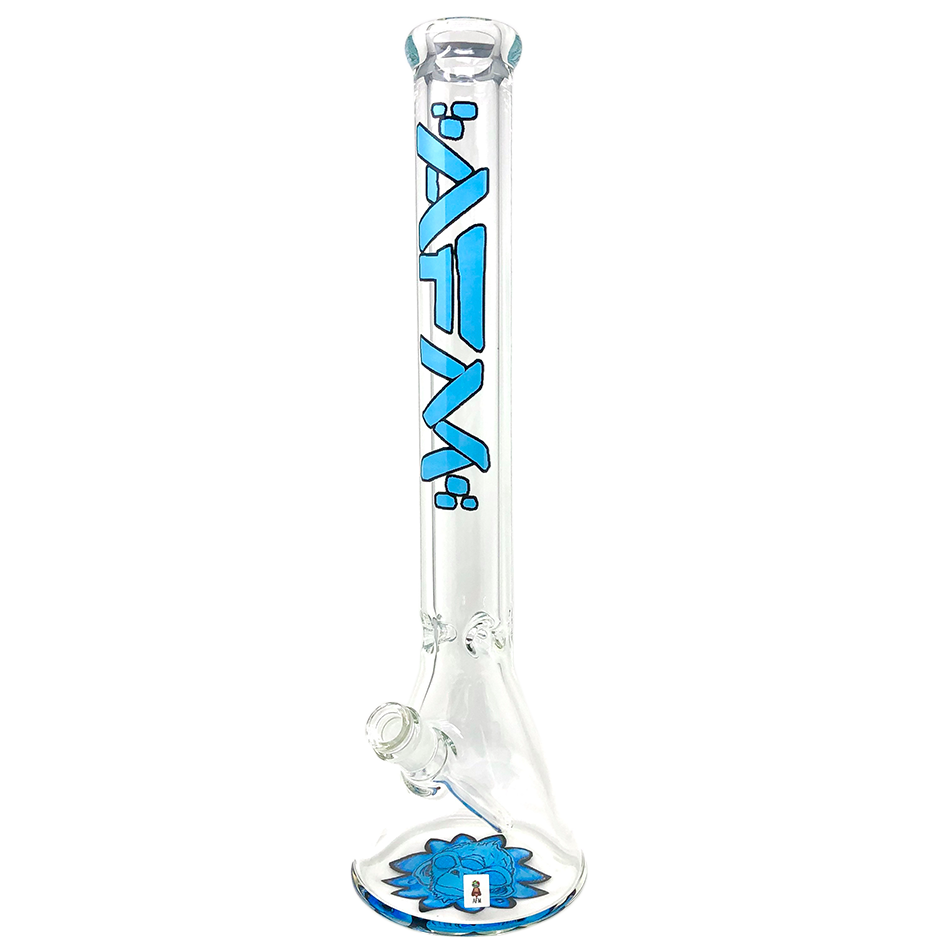 18" Flower Monkey Clear 9mm Glass Beaker Bong