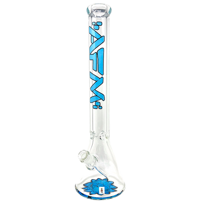 18" Flower Monkey Clear 9mm Glass Beaker Bong