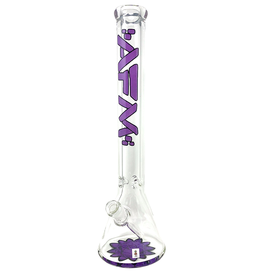 18" Flower Monkey Clear 9mm Glass Beaker Bong