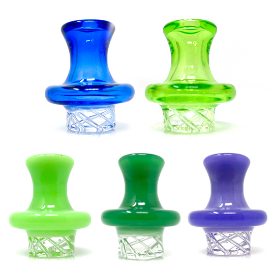 Color Turbo Spinner Glass Carb Cap + 2 Pearls - East Loud