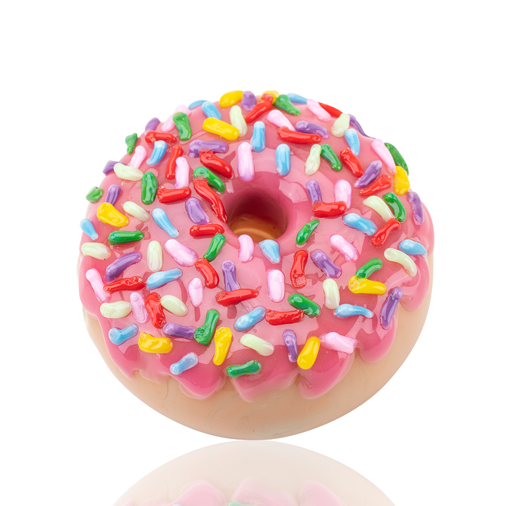 Pink Sprinkle Donut Dry Pipe - East Loud