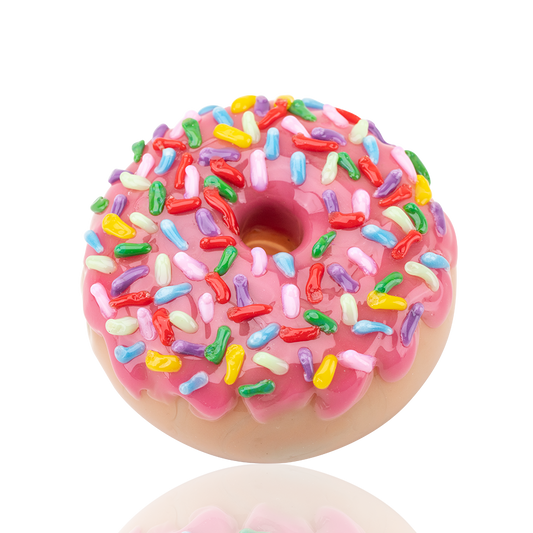 Pink Sprinkle Donut Dry Pipe - East Loud