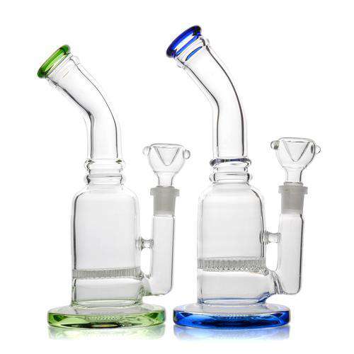 10 Inch Bent Neck Mini Honeycomb Water Pipe - view 2