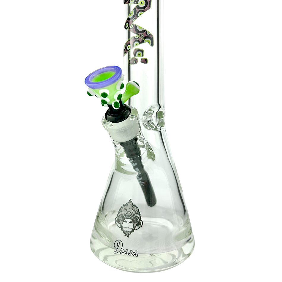 18" Evil Eye Clear Glass Beaker Bong Bundle - view 7