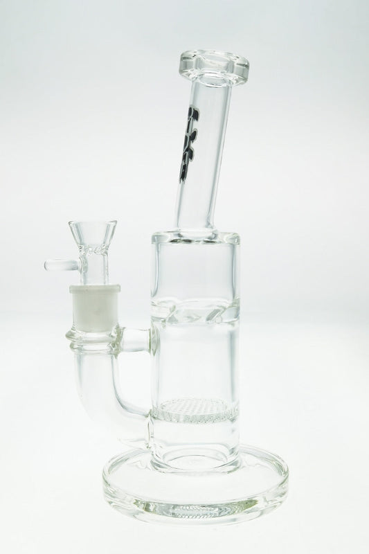 TAG - 9.5" Bent Neck Honeycomb with Spinning Splashguard (18MM Female) - East Loud