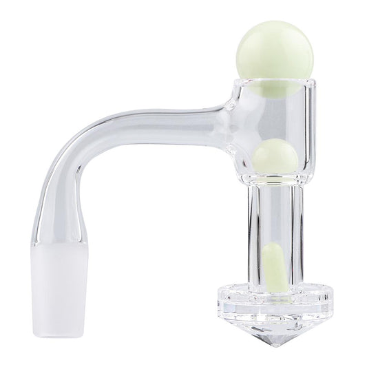 Full Weld Diamond Bottom  Quartz Slurper Banger Set with Glow In The Dark Terp Sluper Set - East Loud