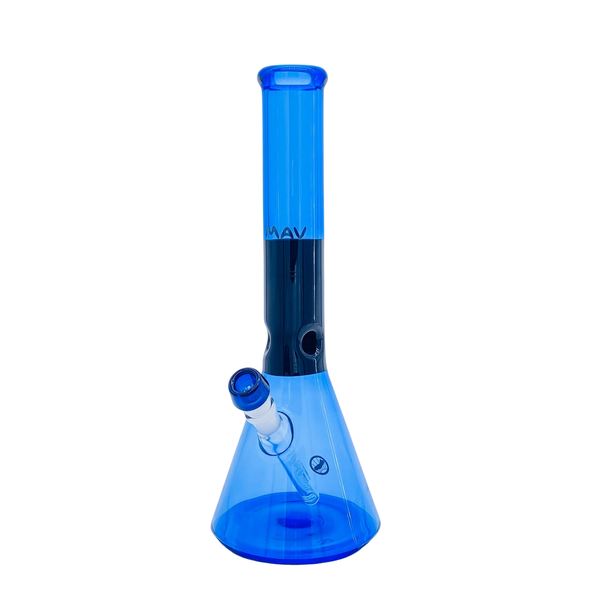 15" x 5mm Beaker Bong Black & Blue - East Loud