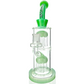 11" Double Tower Tree Colored Glass Dab Rig