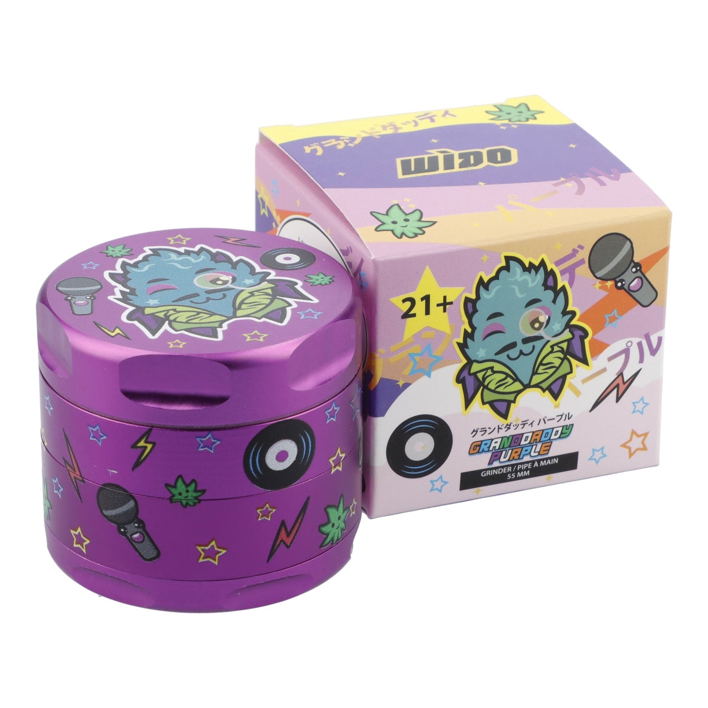 55mm Granddaddy Purple 3 Stage Grinder - Purple - view 2