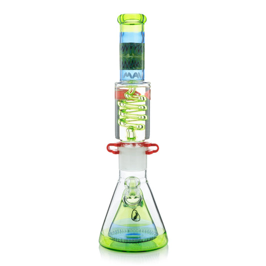 Reversal Wig Wag Ooze and Blue Slitted Pyramid Beaker Freezable Coil System - East Loud