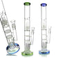 18 Inch Straight Tube Bong w/ Double Matrix & Double Honeycomb Percs - East Loud
