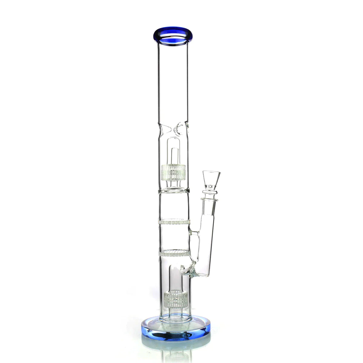 18 Inch Straight Tube Bong w/ Double Matrix & Double Honeycomb Percs - view 3