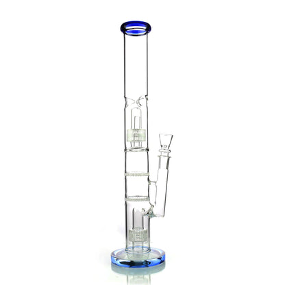 18 Inch Straight Tube Bong w/ Double Matrix & Double Honeycomb Percs - view 3