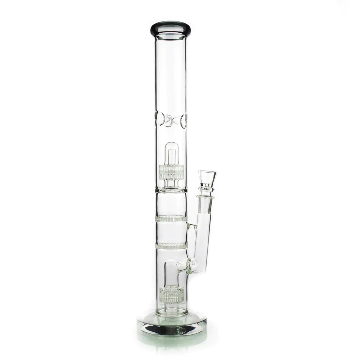 18 Inch Straight Tube Bong w/ Double Matrix & Double Honeycomb Percs - view 4