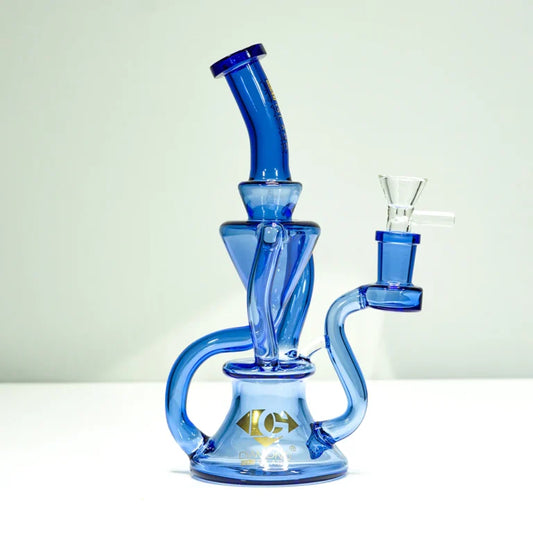 8 Inch Recycler Bong – Diamond Glass - East Loud