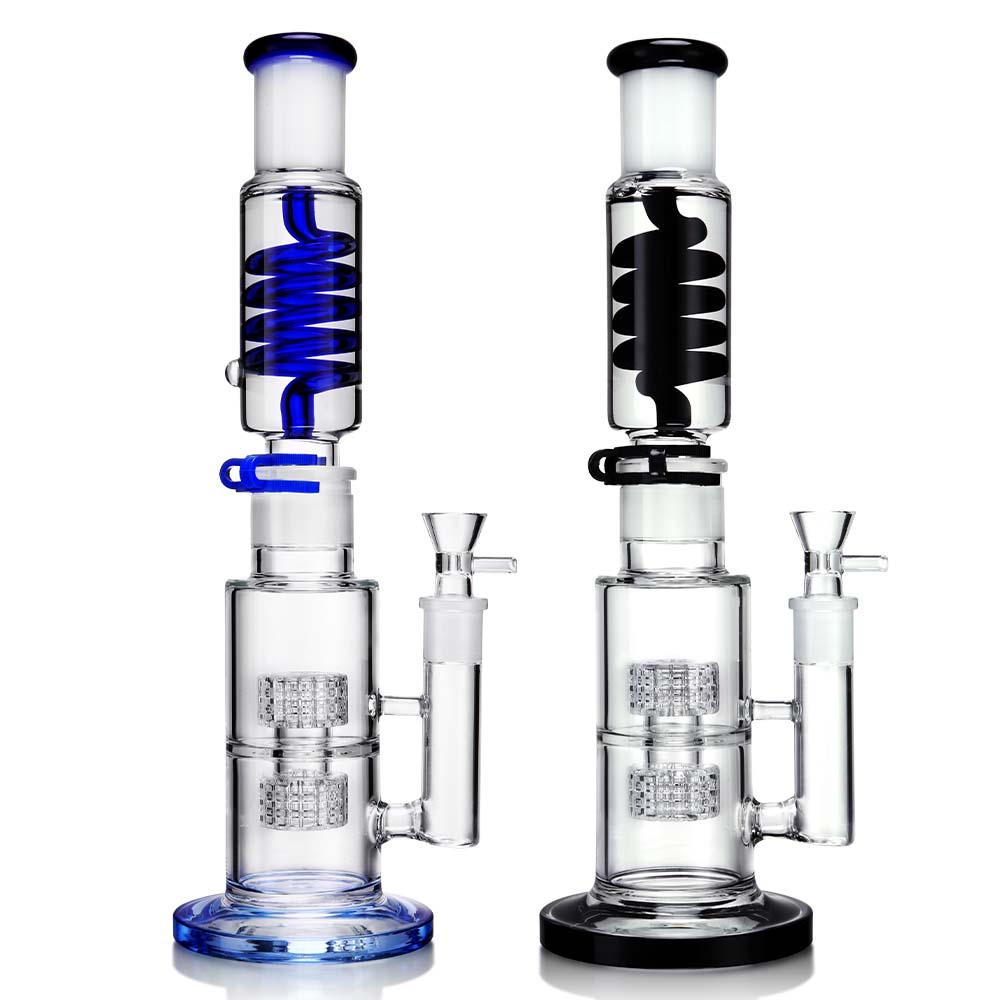 1Stop Glass 14 Inch Glycerin Straight Tube Bong - East Loud