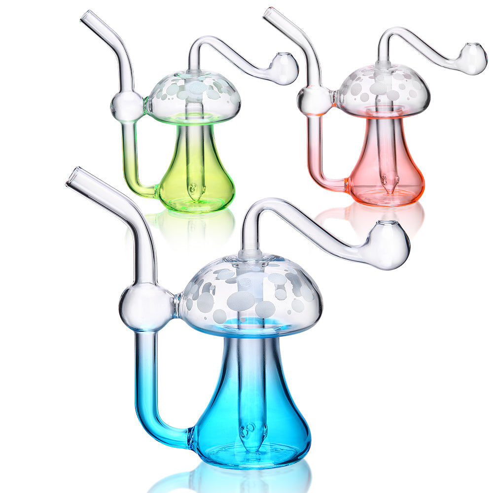 1Stop Glass 5 inch Mushroom Hand Pipe - East Loud