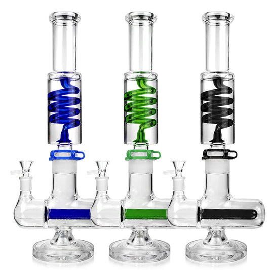 1Stop Glass 16 inches Glycerin Inline Perc Bong - East Loud