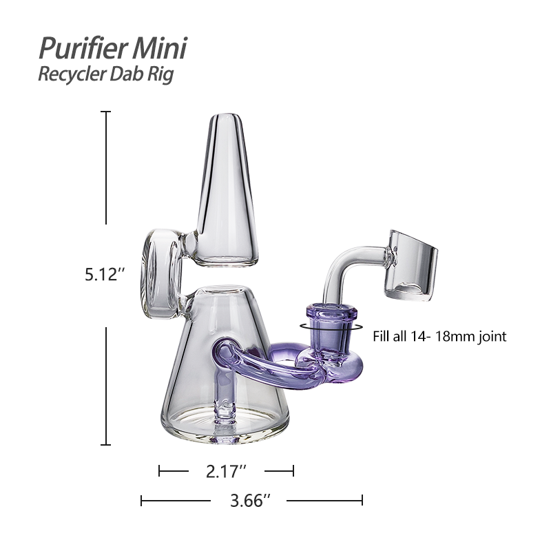 Waxmaid 5.12″ Purifier Mini Recycler Dab Rig - view 4