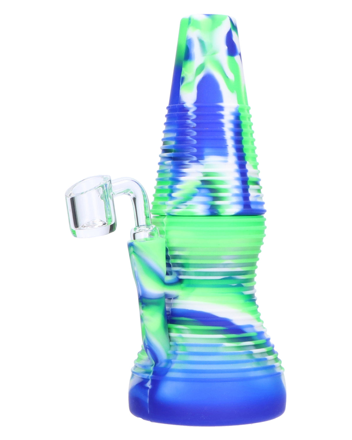 Silicone Dab Rig w/Banger-Blue - view 4