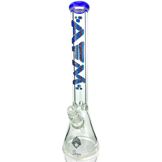 18" Red Eye Monkey Clear 9mm Glass Beaker Bong - East Loud