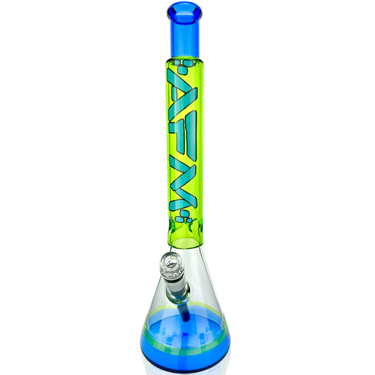 18" Quasar Glass Beaker Bong - Lime - East Loud